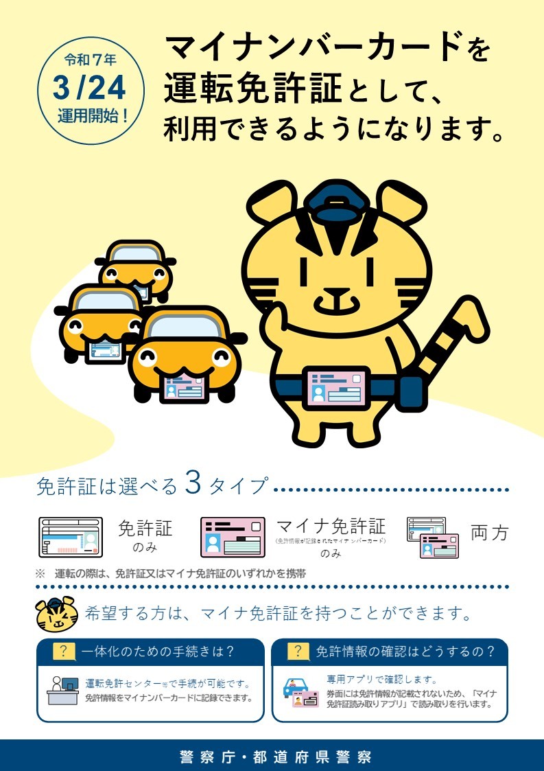 マイナンバーカードでの運転免許証機能(マイナ免許証)ご利用に関するご案内